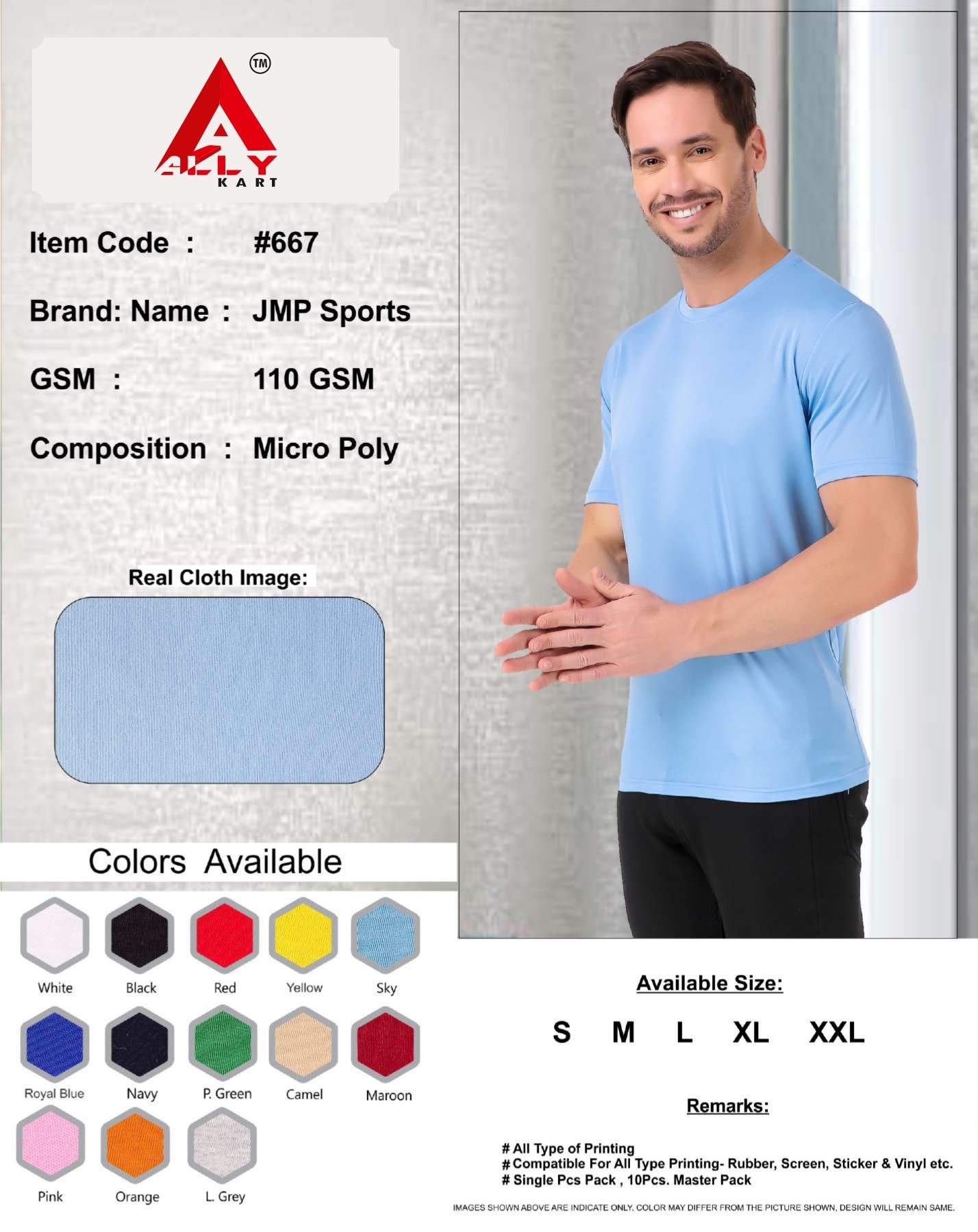 Ally  Round Neck T Shirts for Men, Versatile Mens Wear,  Breathable, Micro Poly Fabric, Relaxed Fit, Stylish & Durable, Easy to Care, Gift for Men